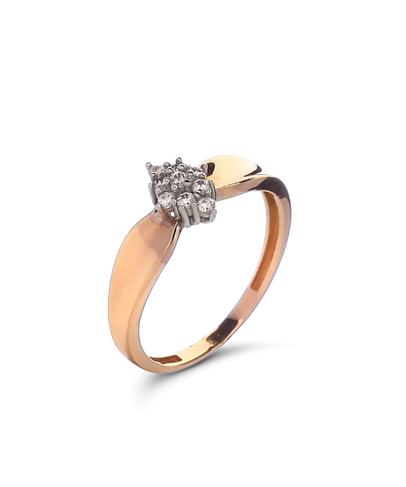 Золотое кольцо с цирконами