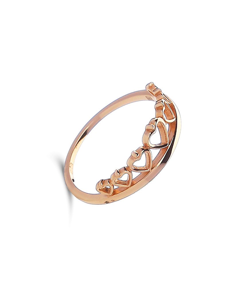 Gold ring "hearts"
