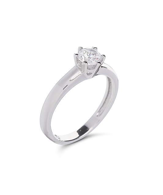 Серебряное кольцо с цирконом