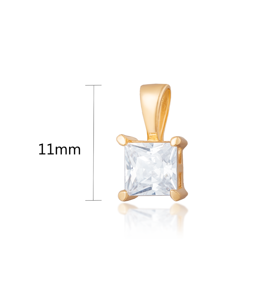 Gold pendant with zirconium