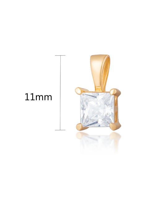 Gold pendant with zirconium