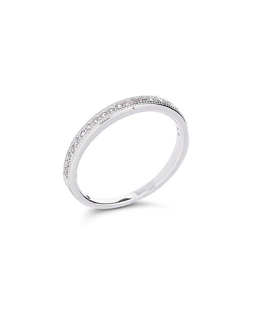 Sterling silver ring with zircons