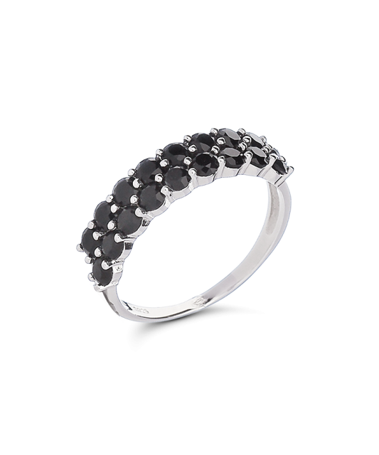 Sterling silver ring with zircons