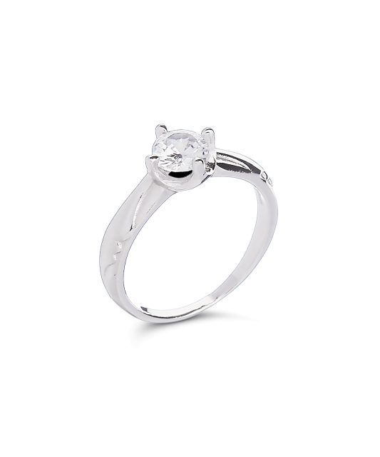 Серебряное кольцо с цирконом