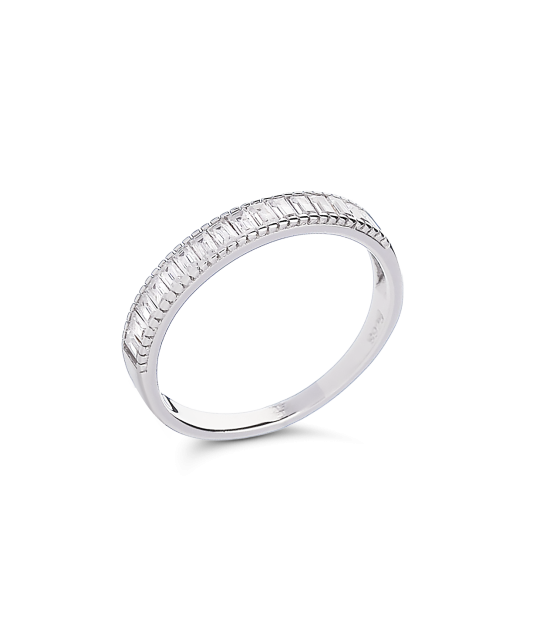 Серебряное кольцо с цирконами