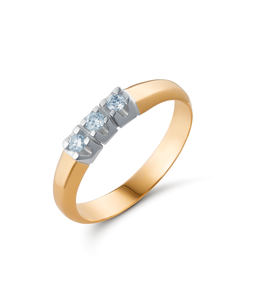 Gold ring with diamonds 0,057ct