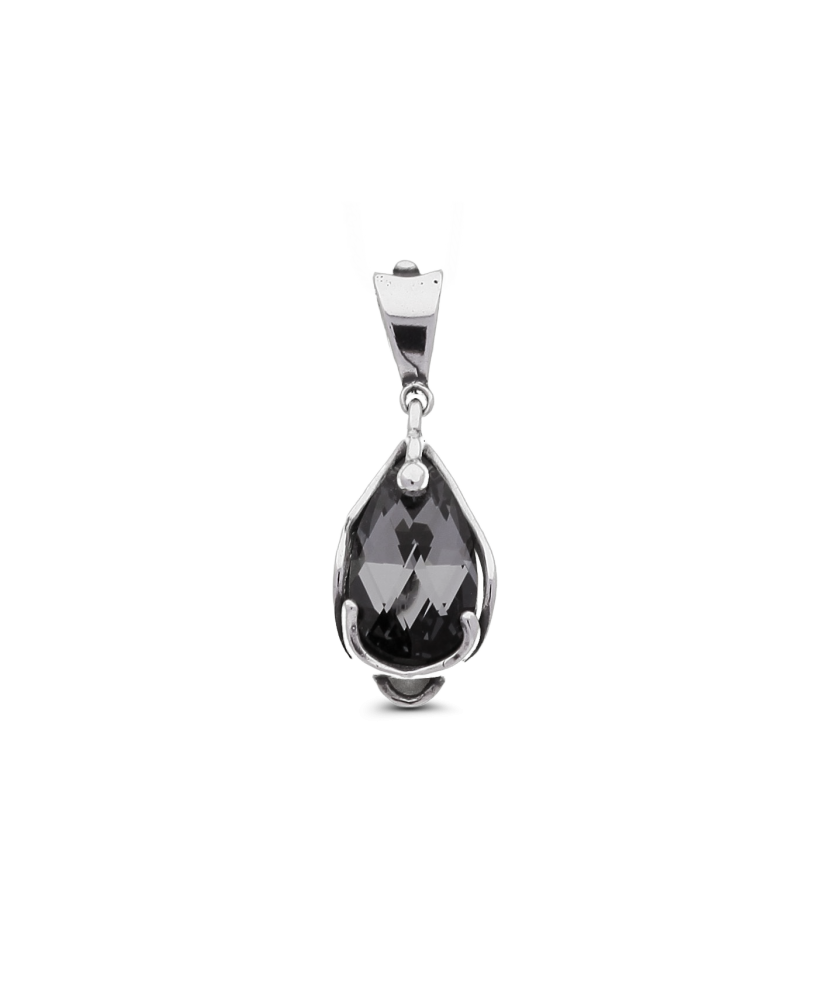 Sterling silver pendant with crystal