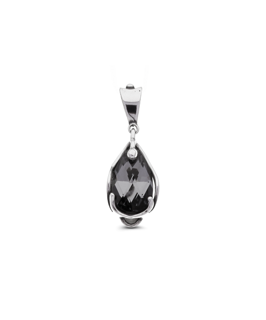 Sterling silver pendant with crystal