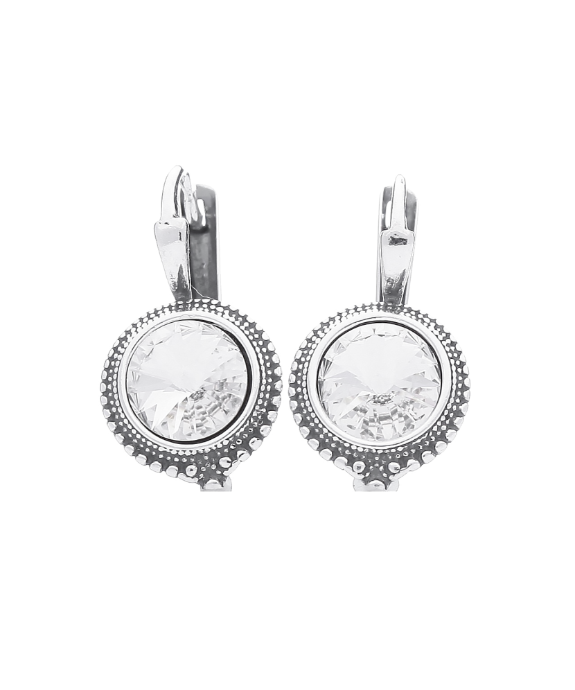 Серьги из серебра с кристаллом