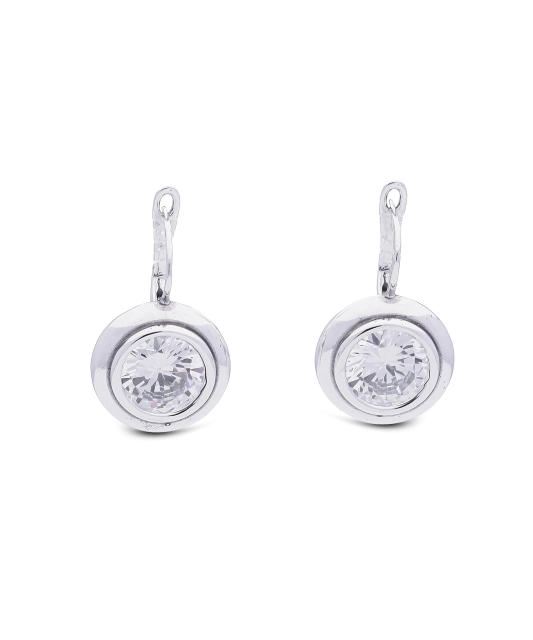 Sterling silver earrings with zirconium