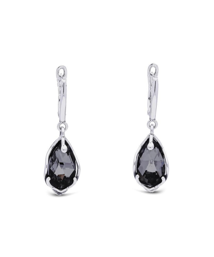 Sterling silver earrings with crystal