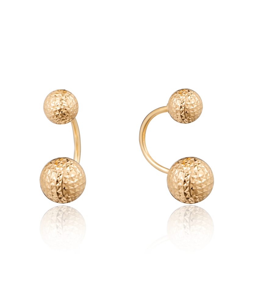 Engraved Gold Earrings