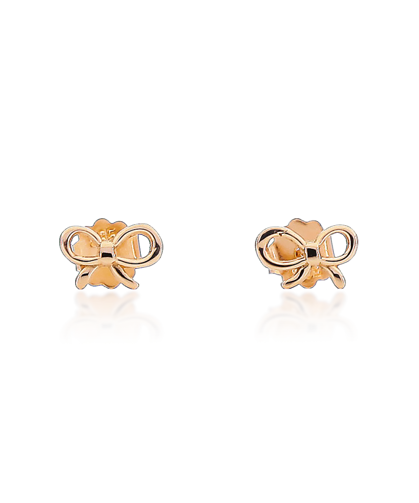 Gold earrings "ribbon" Gold earrings "ribbon"