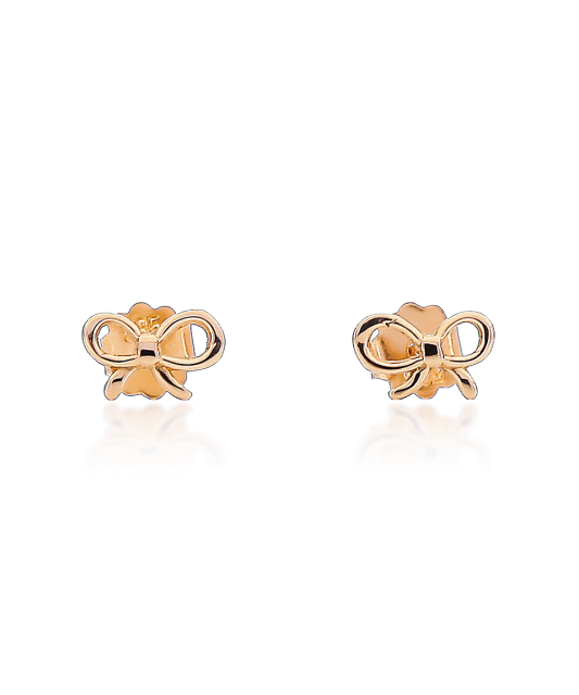 Золотые серьги "бантик"