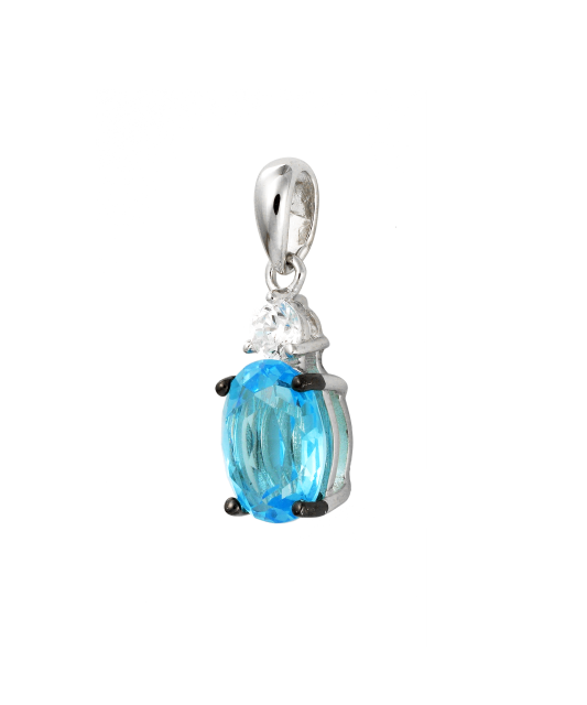 Sterling silver pendant with zircons