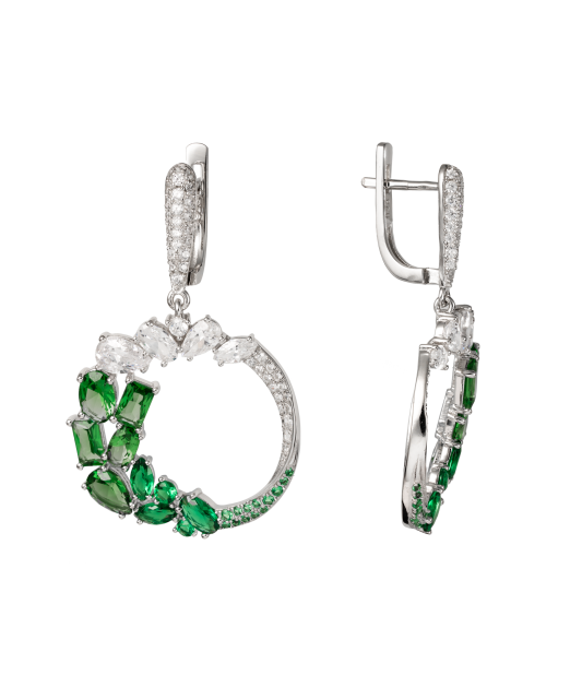 Sterling silver earrings with zircons