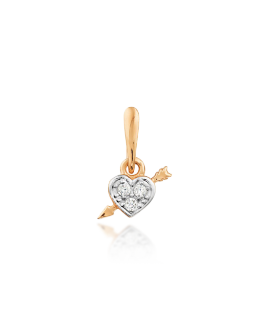 Gold pendant with zircons