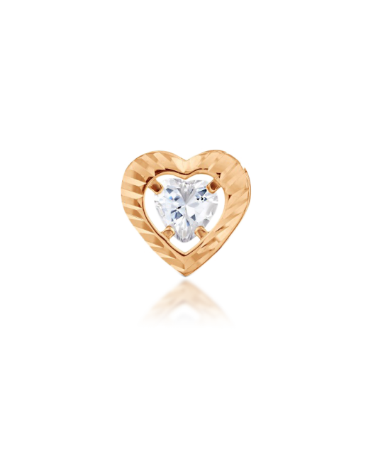 Gold pendant with zirconium