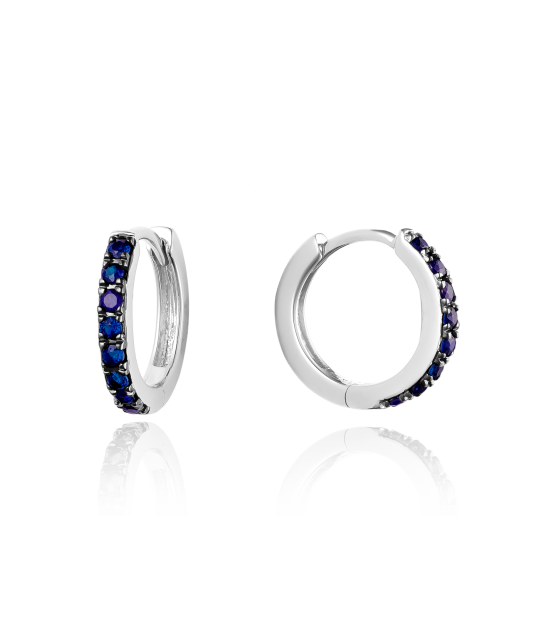 White gold earrings with sapphires