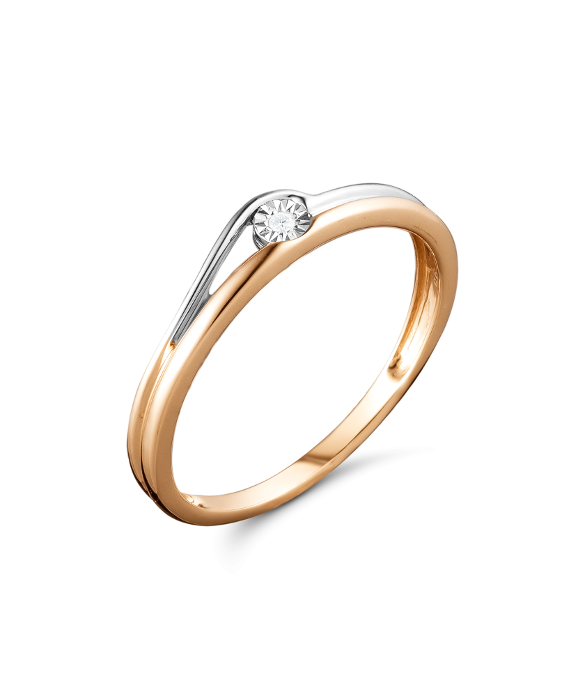 Gold ring with diamonds