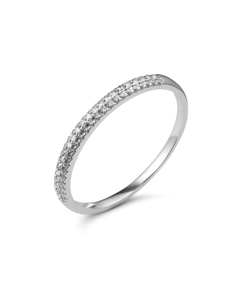 White gold ring with diamonds