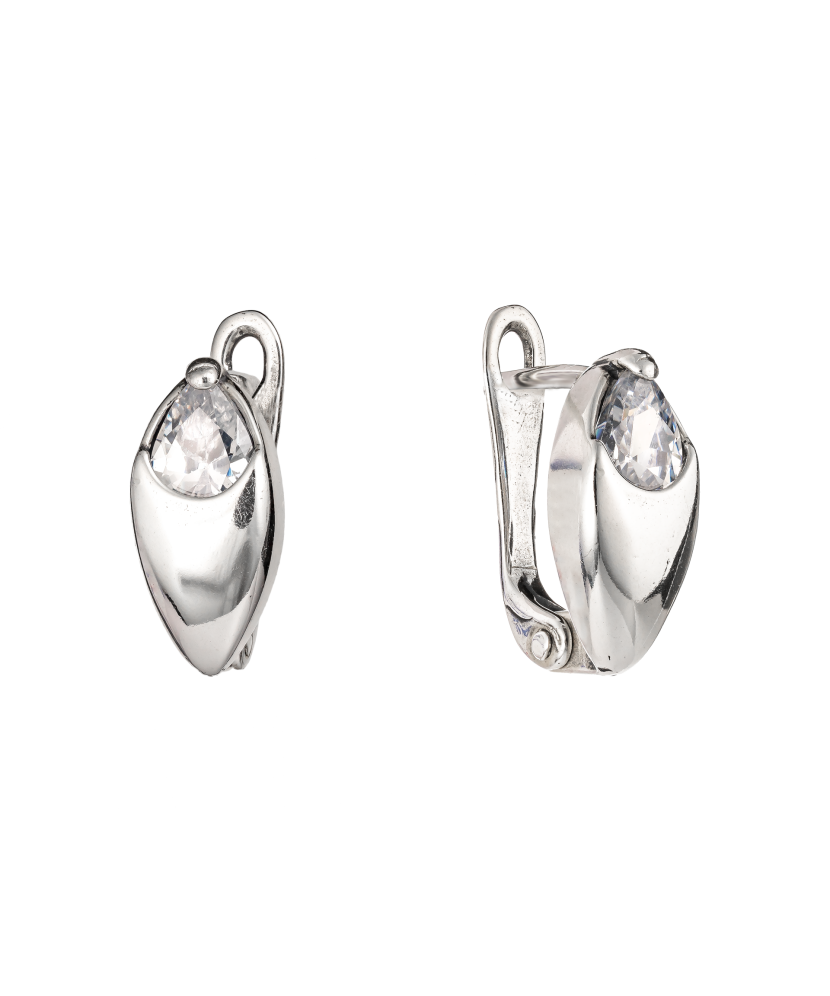 Sterling silver earrings with zircons