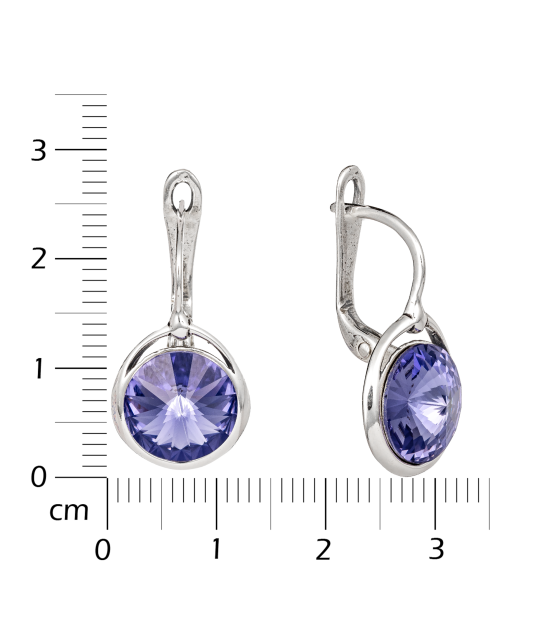 Sidabriniai auskarai su kristalais