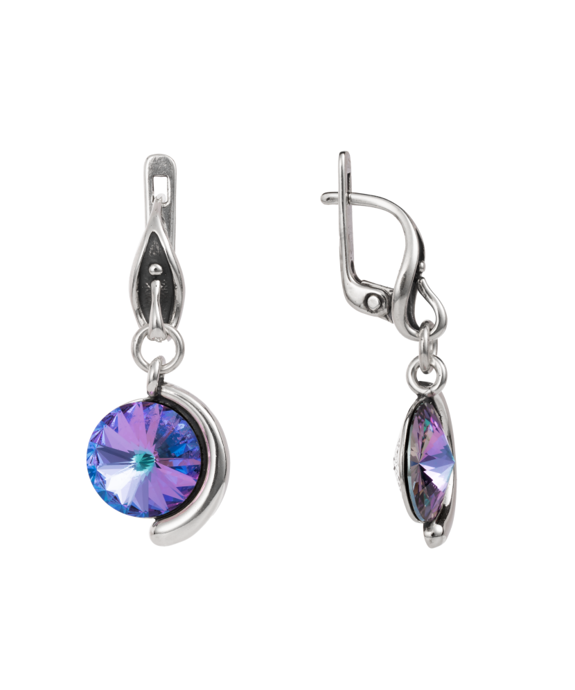 Sterling silver earrings with crystals