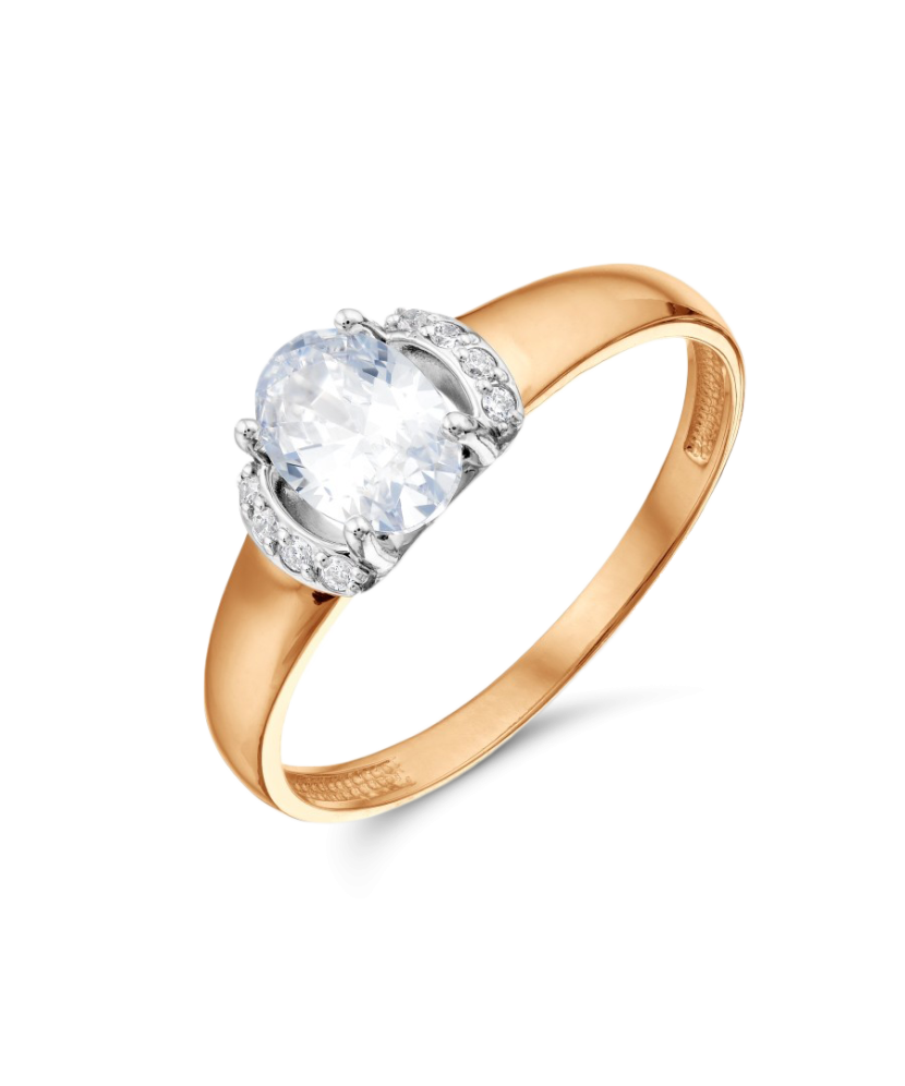 Золотое кольцо с цирконами Золотое кольцо с цирконами