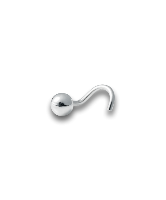 Sterling silver nose piercing