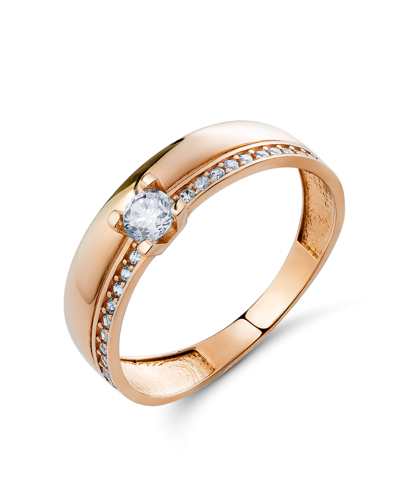 Золотое кольцо с цирконами