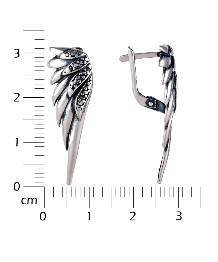 Sterling silver earrings "Angel wings"
