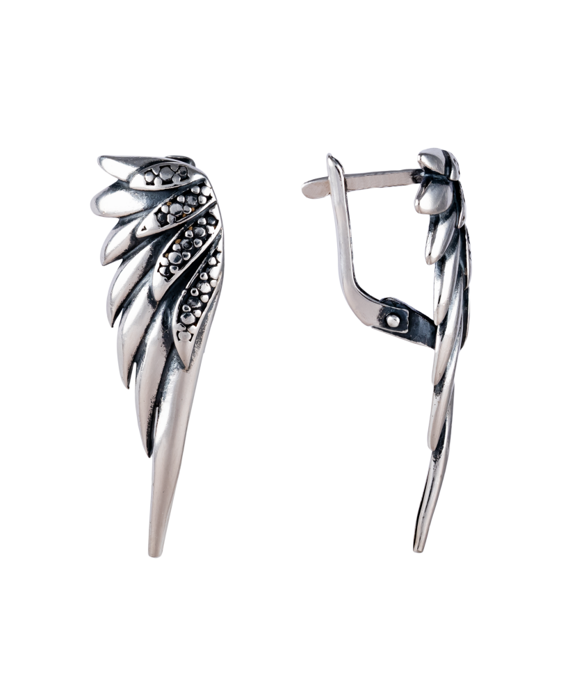 Sterling silver earrings "Angel wings"