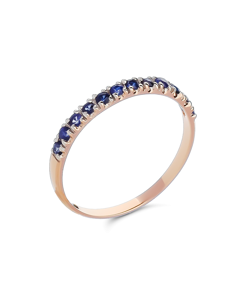 Gold ring with sapphires