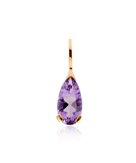 Gold pendant with amethyst