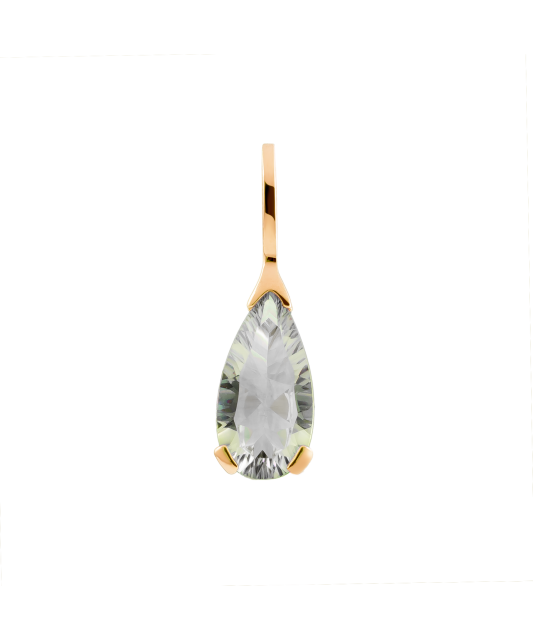 Gold pendant with green amethyst