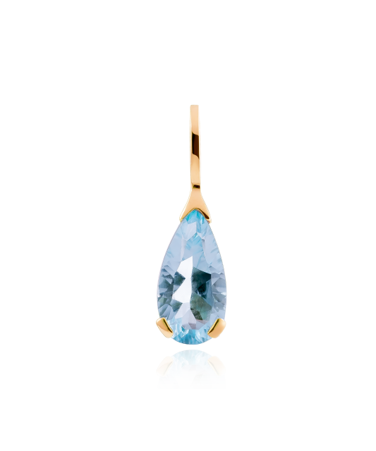 Gold pendant with topaz