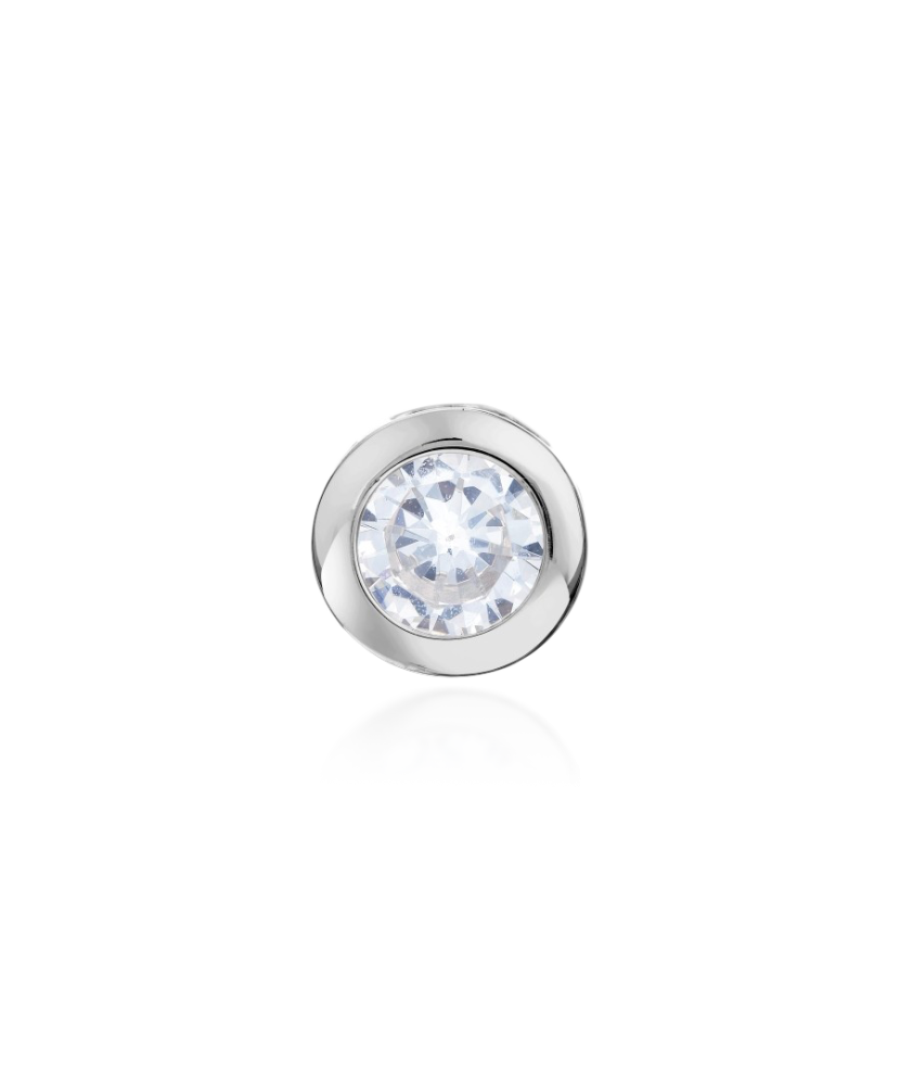 White gold pendant with zirconium