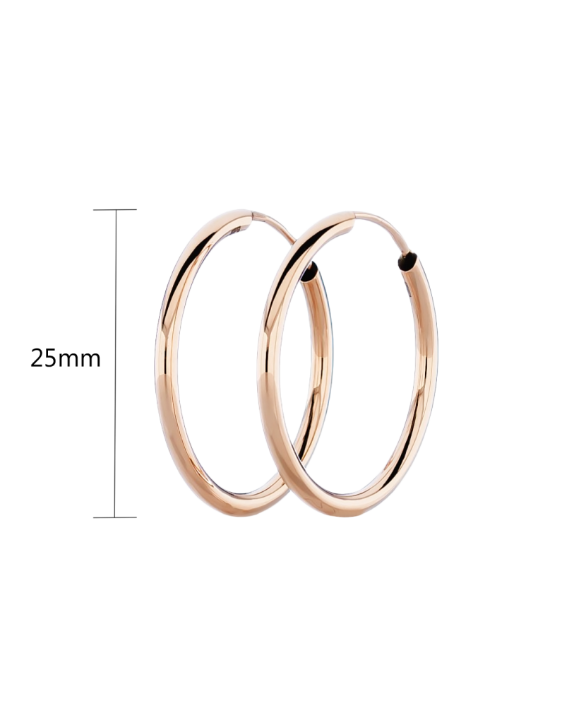 Золотые серьги 25мм