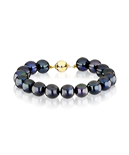 Bracelet with pearls and gold