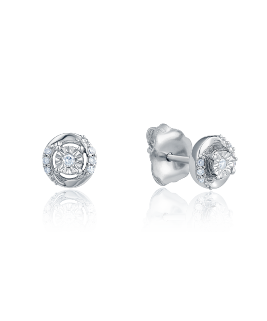 White gold earrings with diamonds