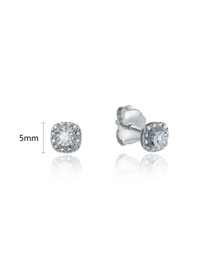 White gold earrings with diamonds