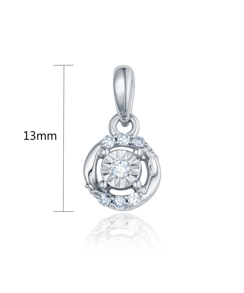 White gold pendant with diamonds