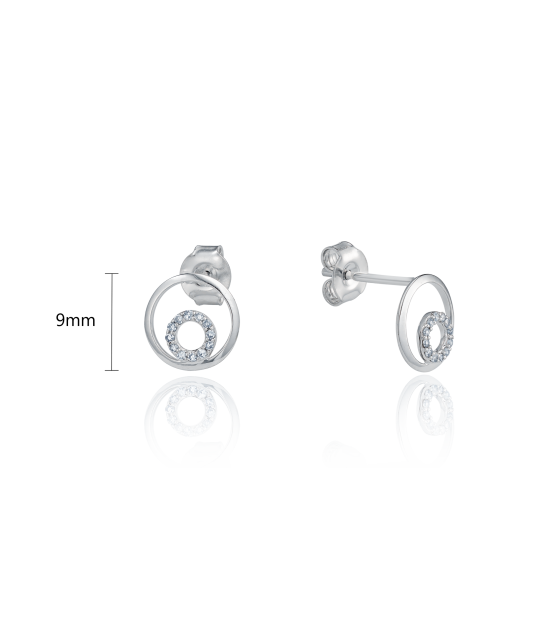 White gold earrings with diamonds