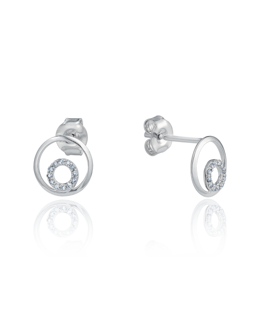 White gold earrings with diamonds