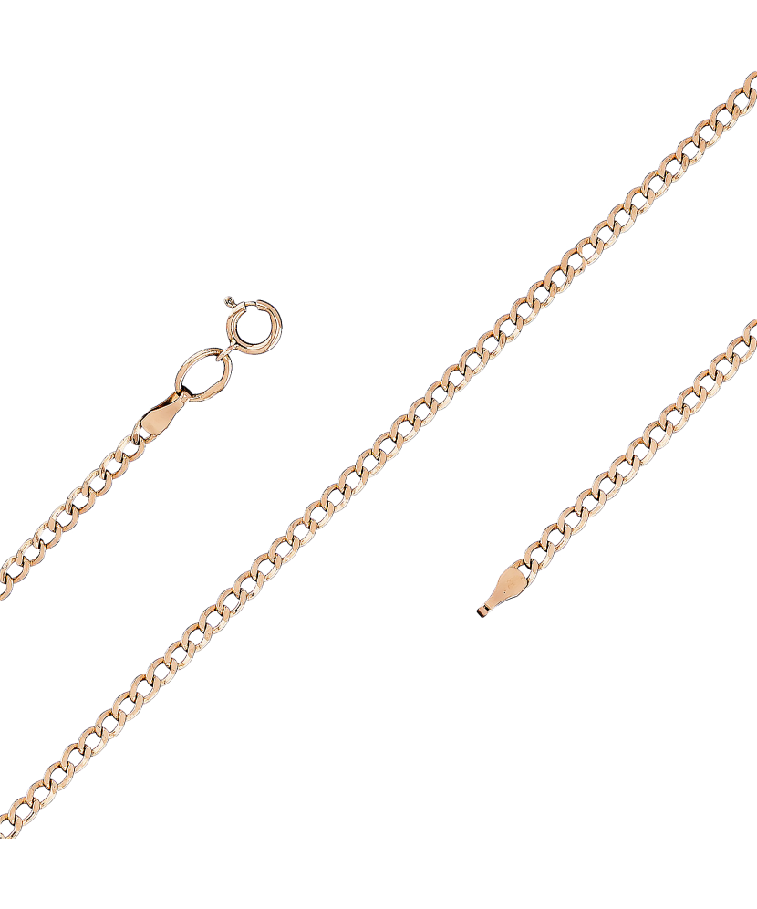 Gold chain "Curb" 2.4mm