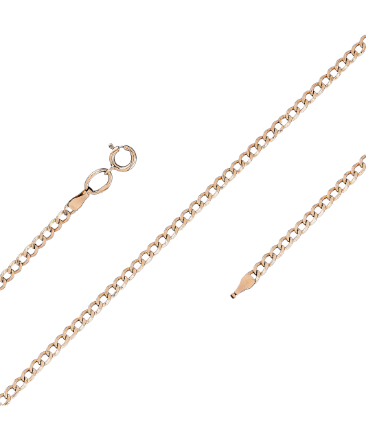 Gold chain "Curb" 2.4mm