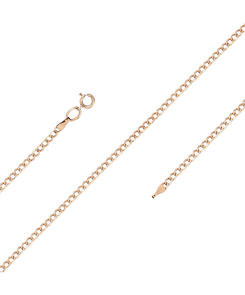 Gold chain "Curb" 1.5mm