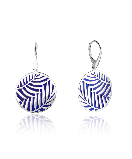 Серьги из серебра с титаном