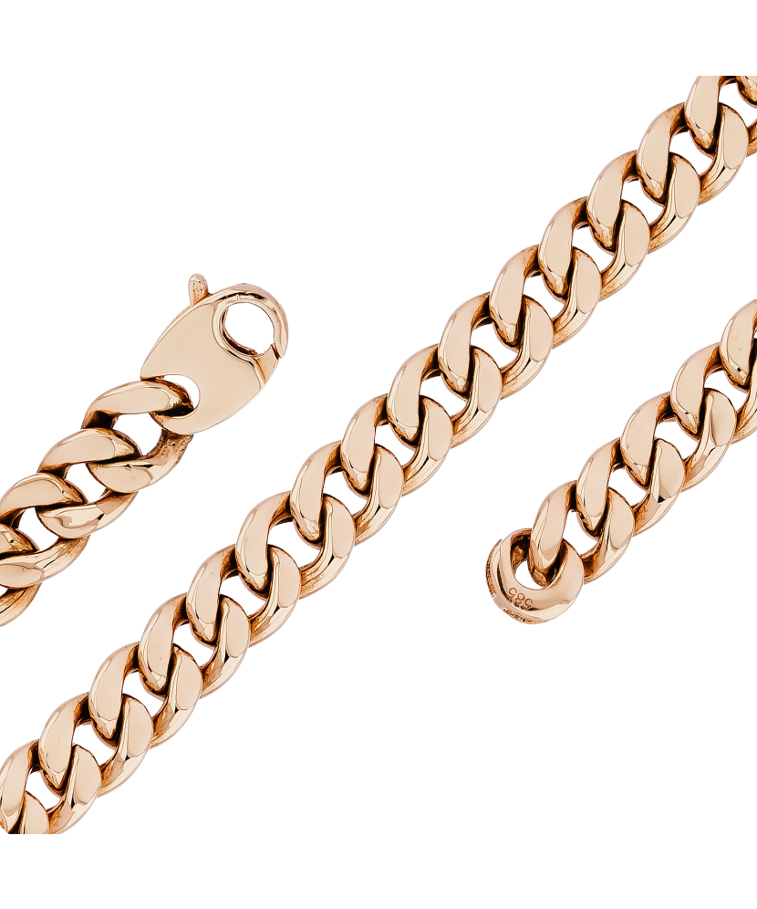 Gold chain "Curb" 8.8mm